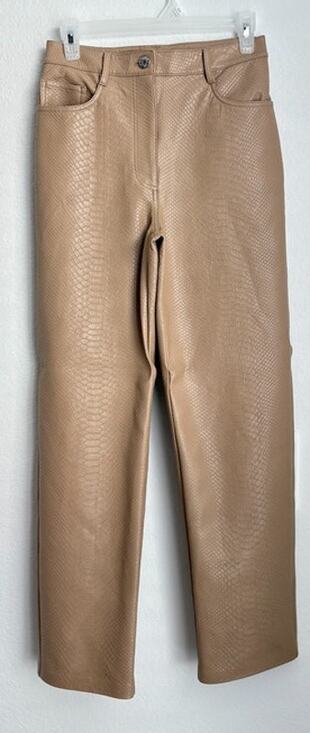 Wilfred Pants - NWOT Aritzia Wilfred Melina Pant Crocodile Skin Faux Leather Size 2